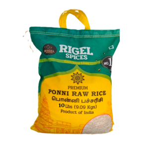 Rigel Spices Premium Ponni Raw Rice – 10 LB