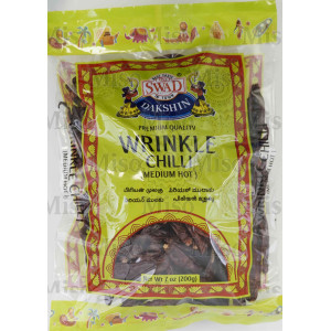 Swad Dakshin Wrinkle Chilli (Medium Hot) (7 oz.)