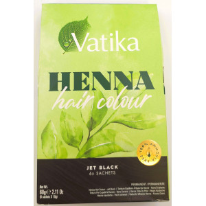 VATIKA HENNA HAIR COLOUR -JET BLACK 6ct