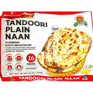 Laxmi Tandoori Plain Naan - Family Pack 3 LB 