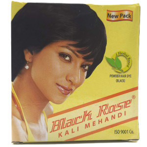 Black Rose Kali Mehandi (Powder Hair Dye Black) 10 g 