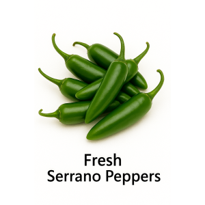 Fresh Serrano Peppers (0.5lbbag) $1.99