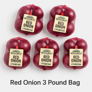 Red Onion 3 Pound Bag ($0.49/lb)
